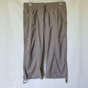 Marika Tek Womens Workout Yoga Lounge Pants Size L Color Tan Stripe